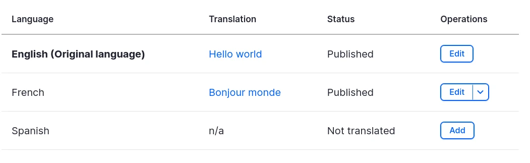 Content translation