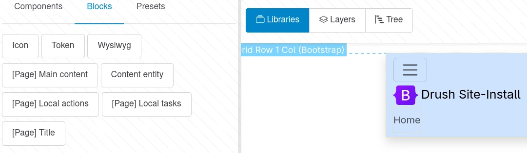 Display Builder for Page layout