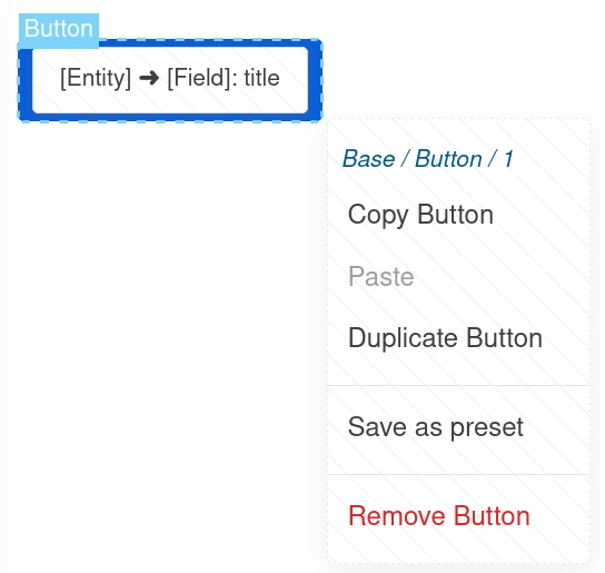 Presets menu